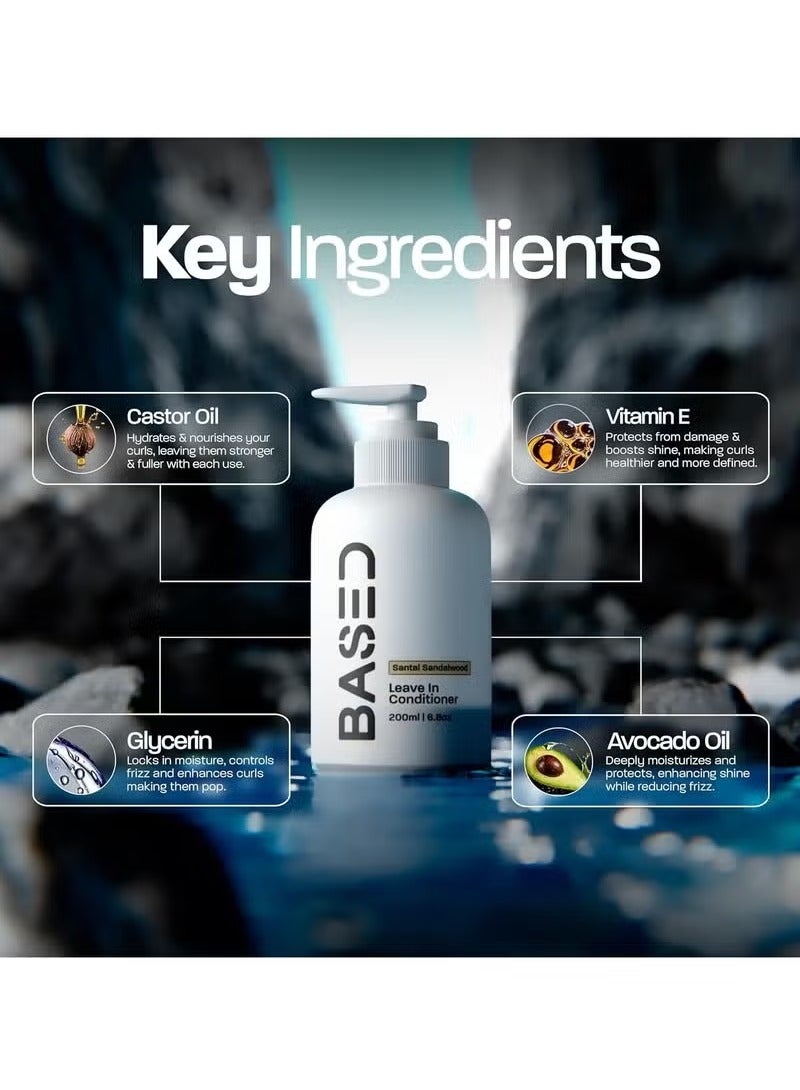 Based Leave-In Conditioner, Instant Frizz Control, Hydrates & Nourishes Hair, Premium Leave-In Conditioner for Men, Healthy Frizz-Free Hair in Minutes (6.8oz Pack of 1) - Image 3